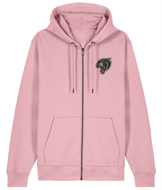 Panther Head | Embroidered Organic Cotton Hoodie