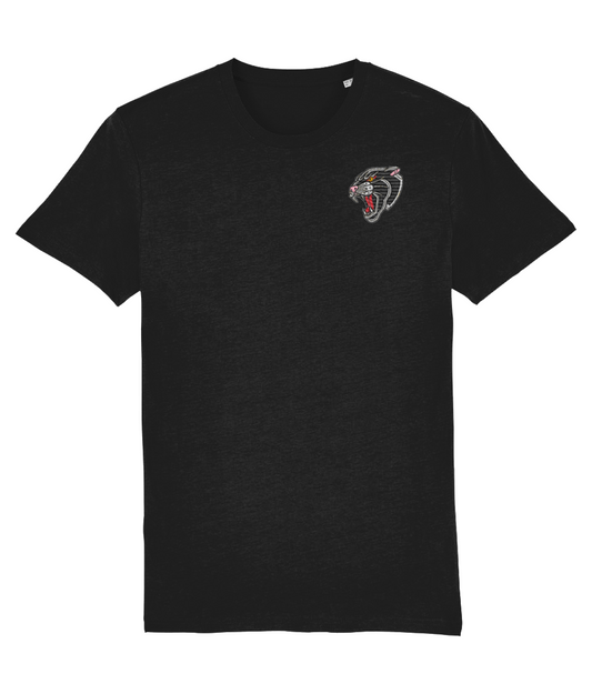 Panther Head | Embroidered Organic Cotton T-shirt