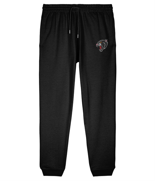 Panther Head | Embroidered Organic Cotton Joggers